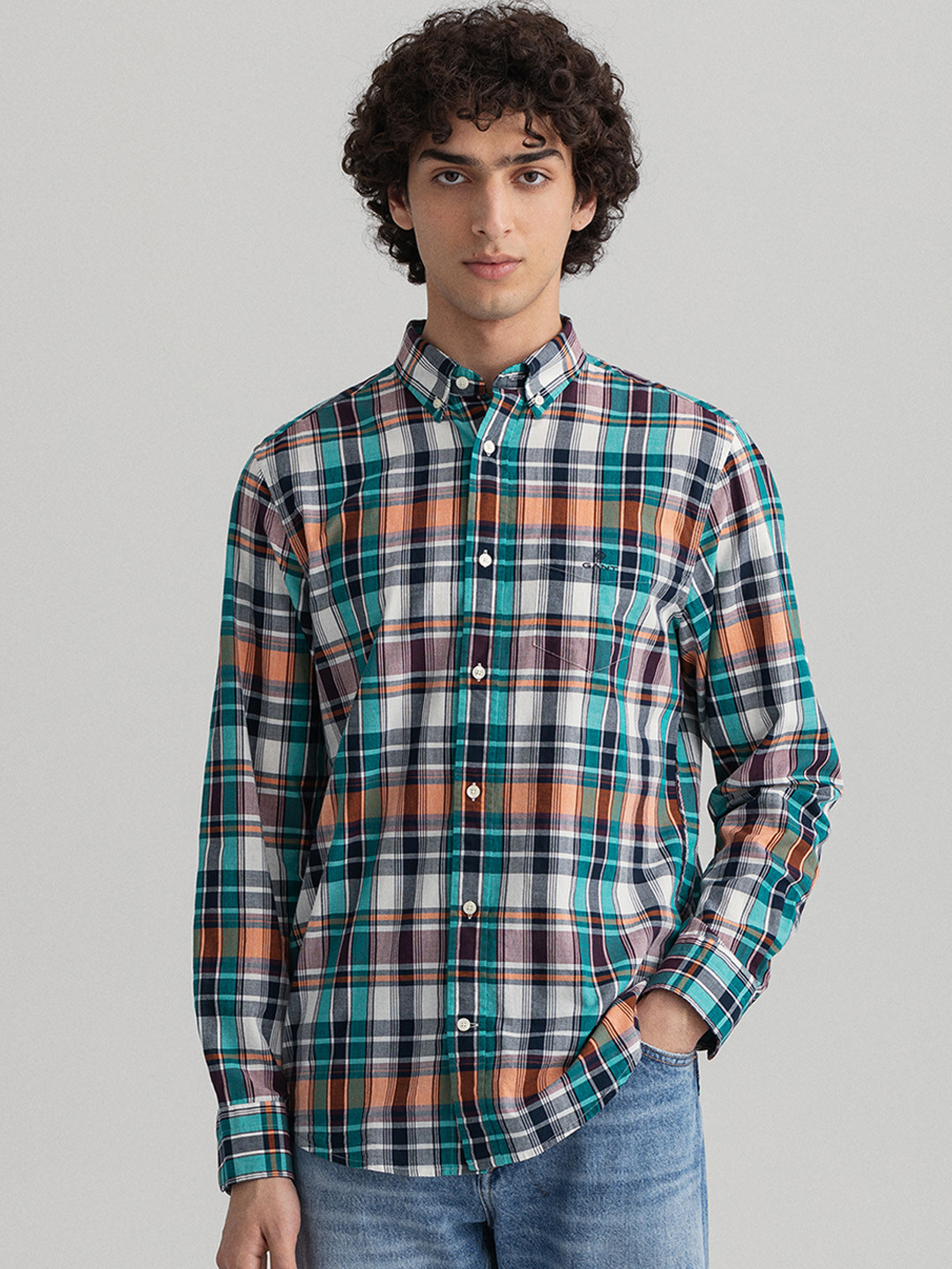 Gant Men Green Checks Shirt
