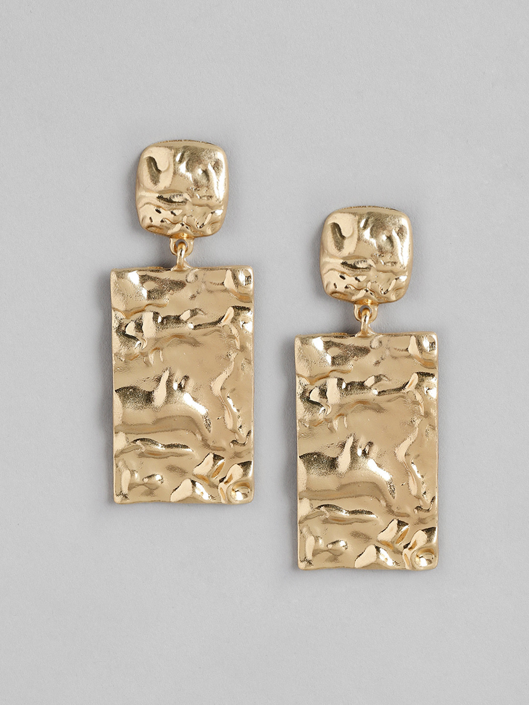 Buy 20Dresses Gold Toned Square Drop Earrings Earrings for Women