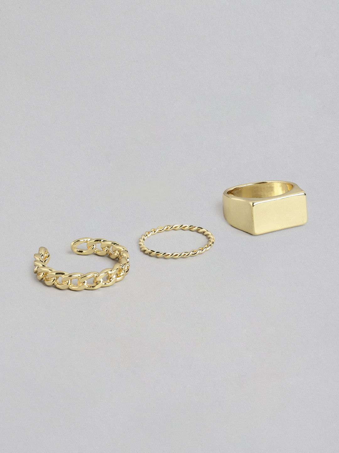 Buy 20Dresses Women Set Of 3 Gold Toned Rings Ring for Women 17669898