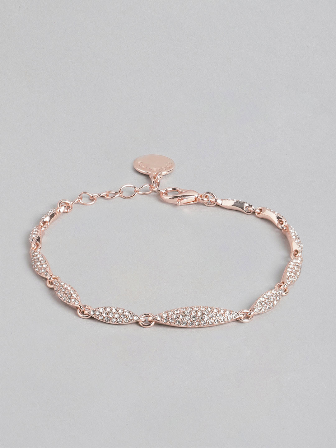Buy Forever New Women Rose Gold Rose Gold Plated Link Bracelet
