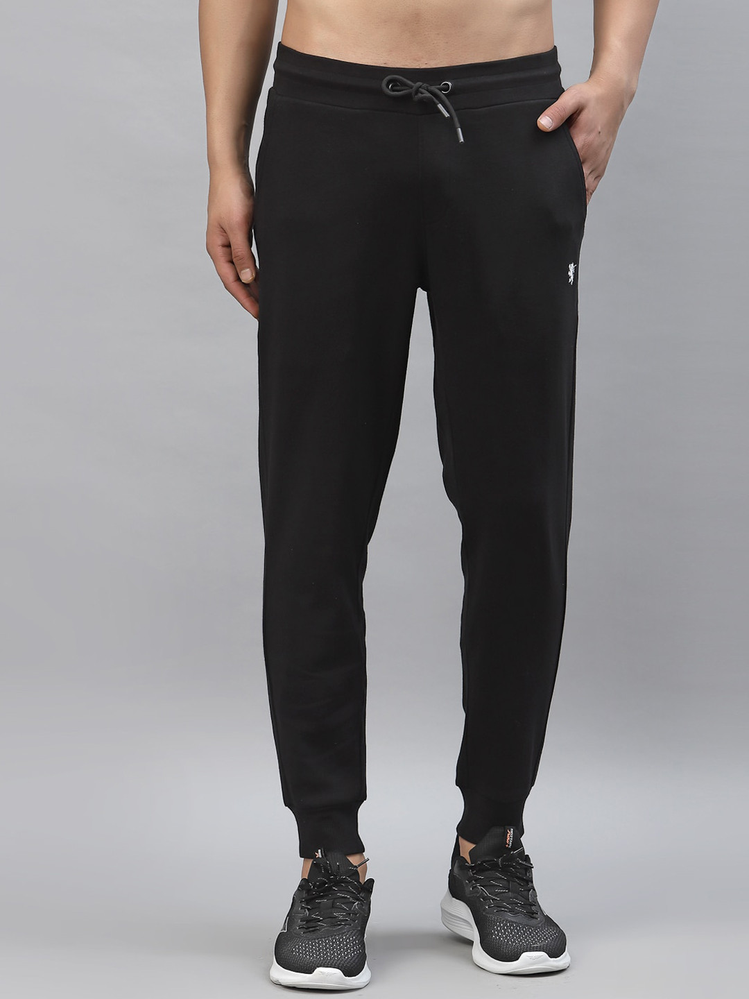 Black Multi Logo Tape Track Pants