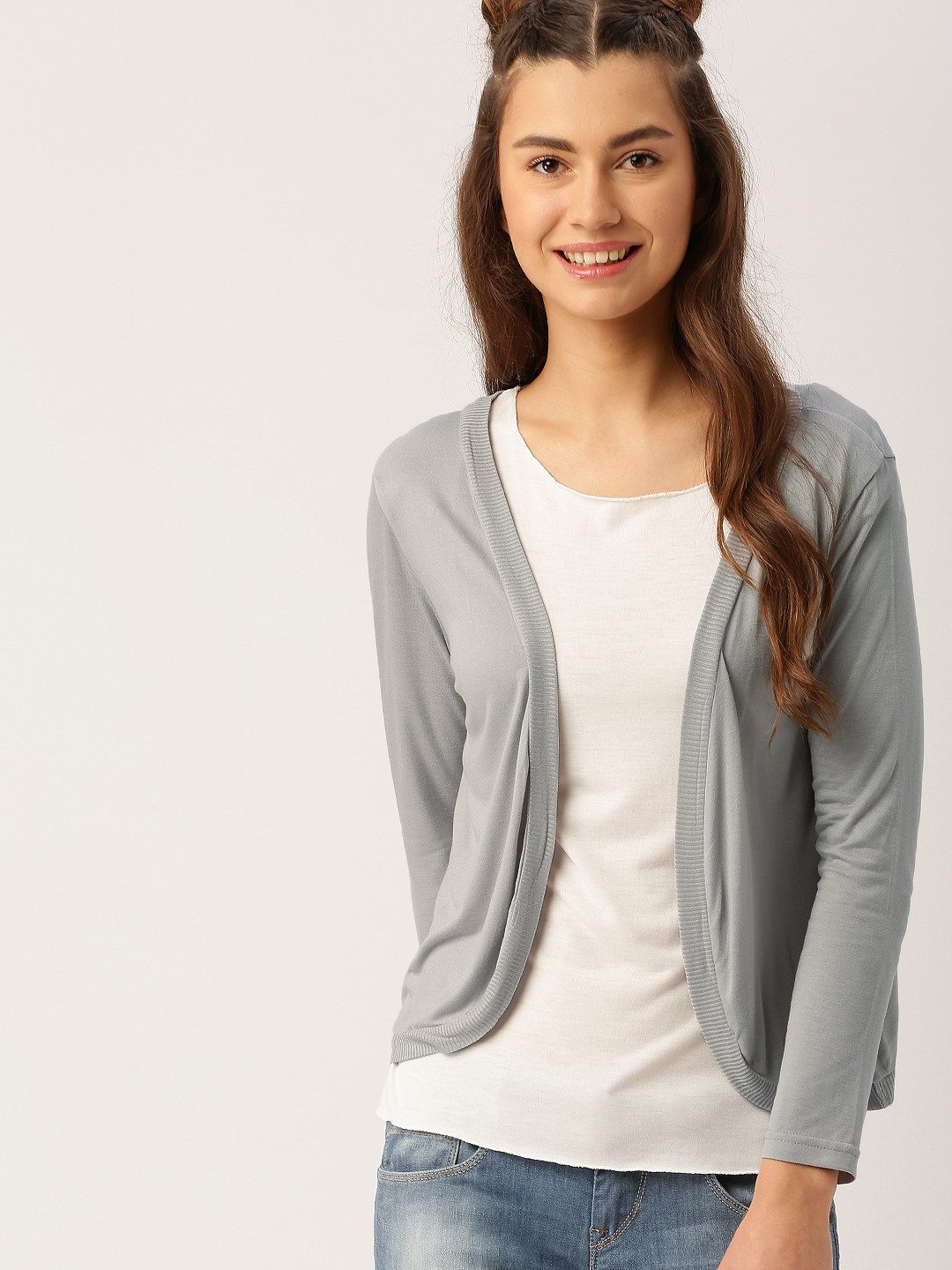 Buy DressBerry Grey Shrug Shrug for Women 1767894 Myntra