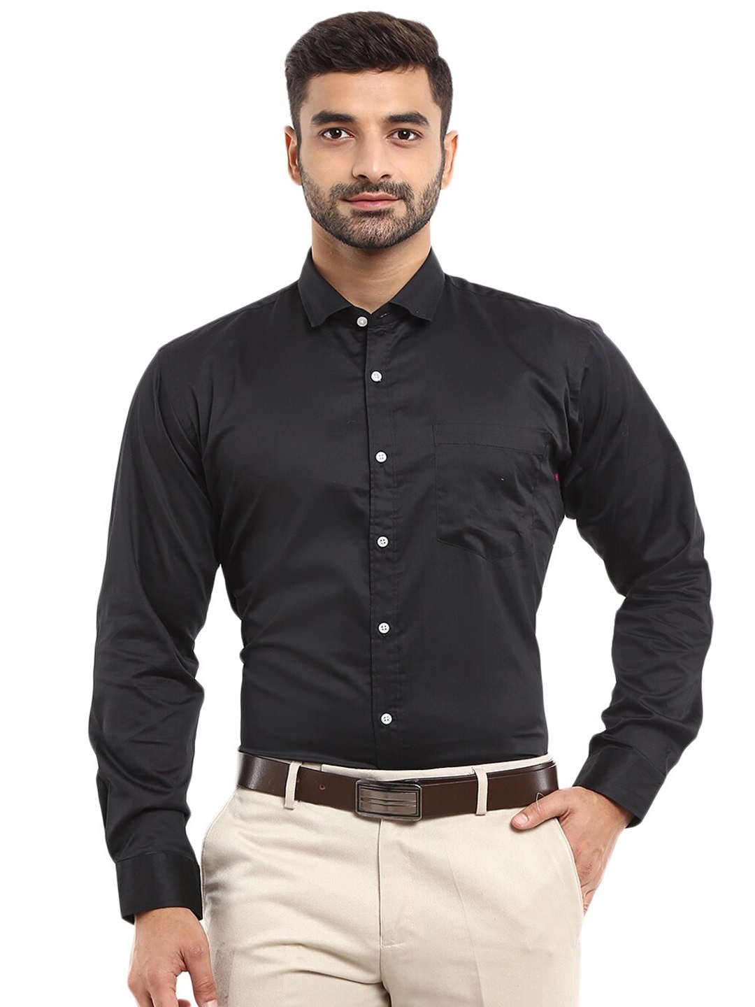 Buy V Mart Men Black Classic Formal Shirt - Shirts for Men 17679012 ...