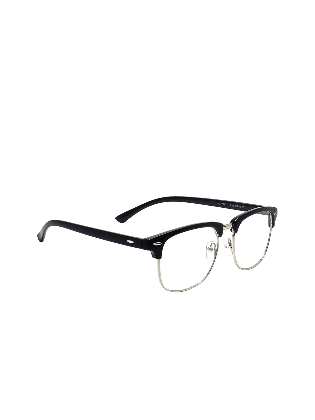 Buy Peter Jones Eyewear Unisex Black Half Rim Square Frames 2092BS