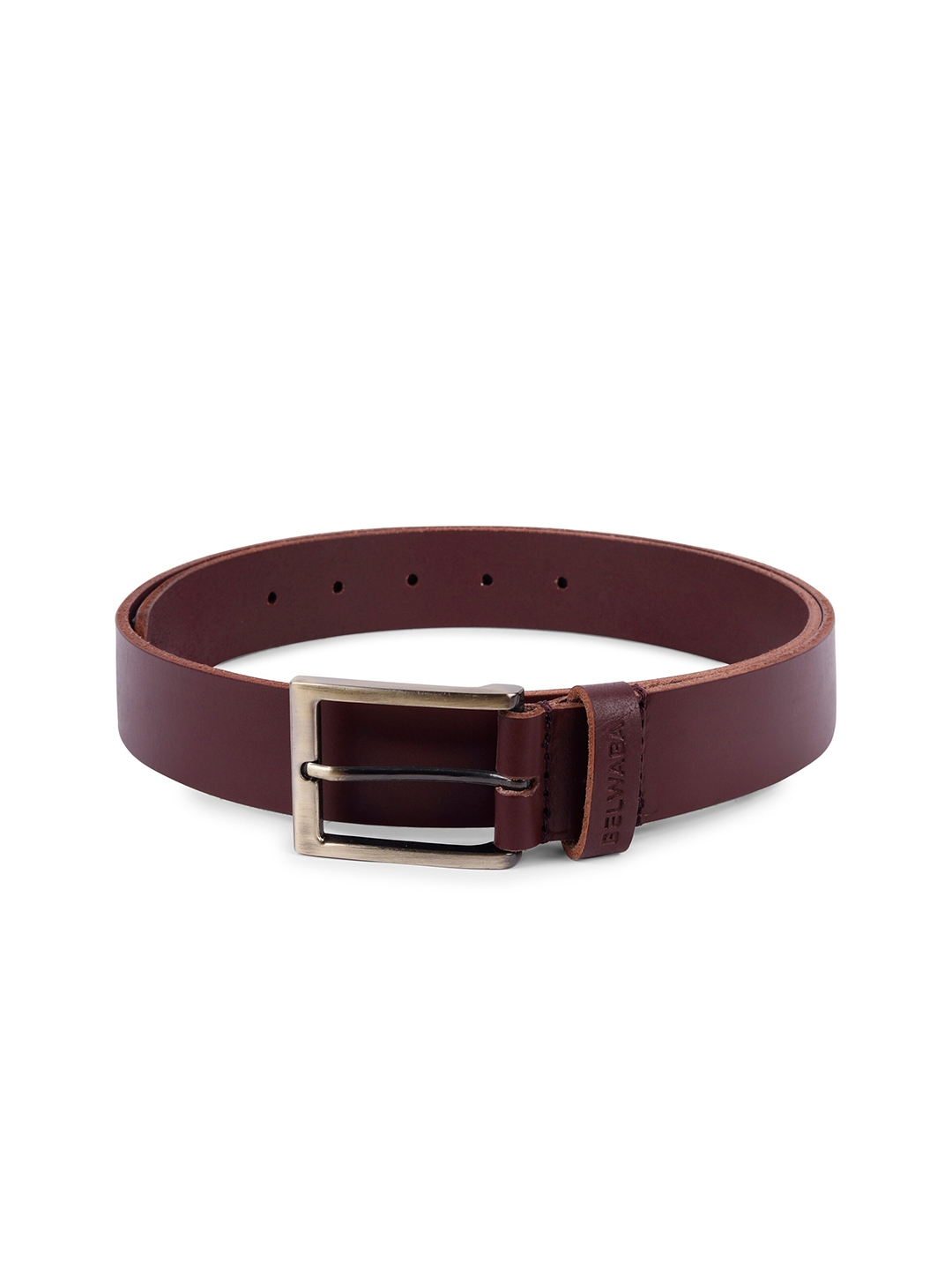 Buy Belwaba Men Burgundy Leather Belt - Belts for Men 17682264 | Myntra