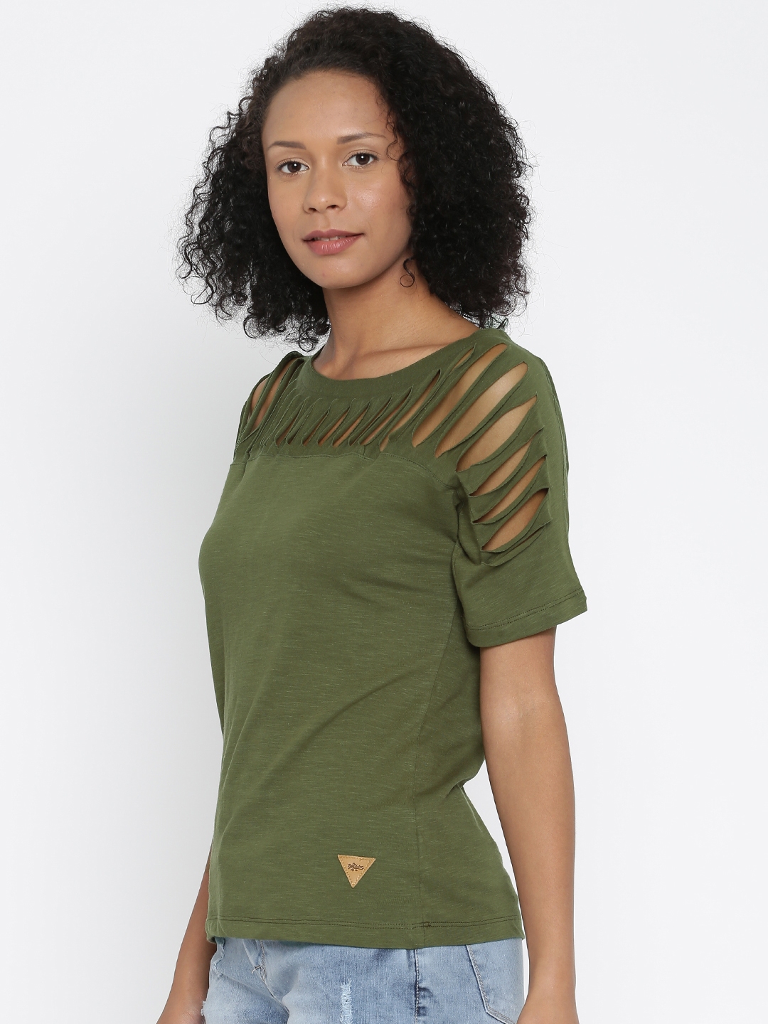 olive green tops womens
