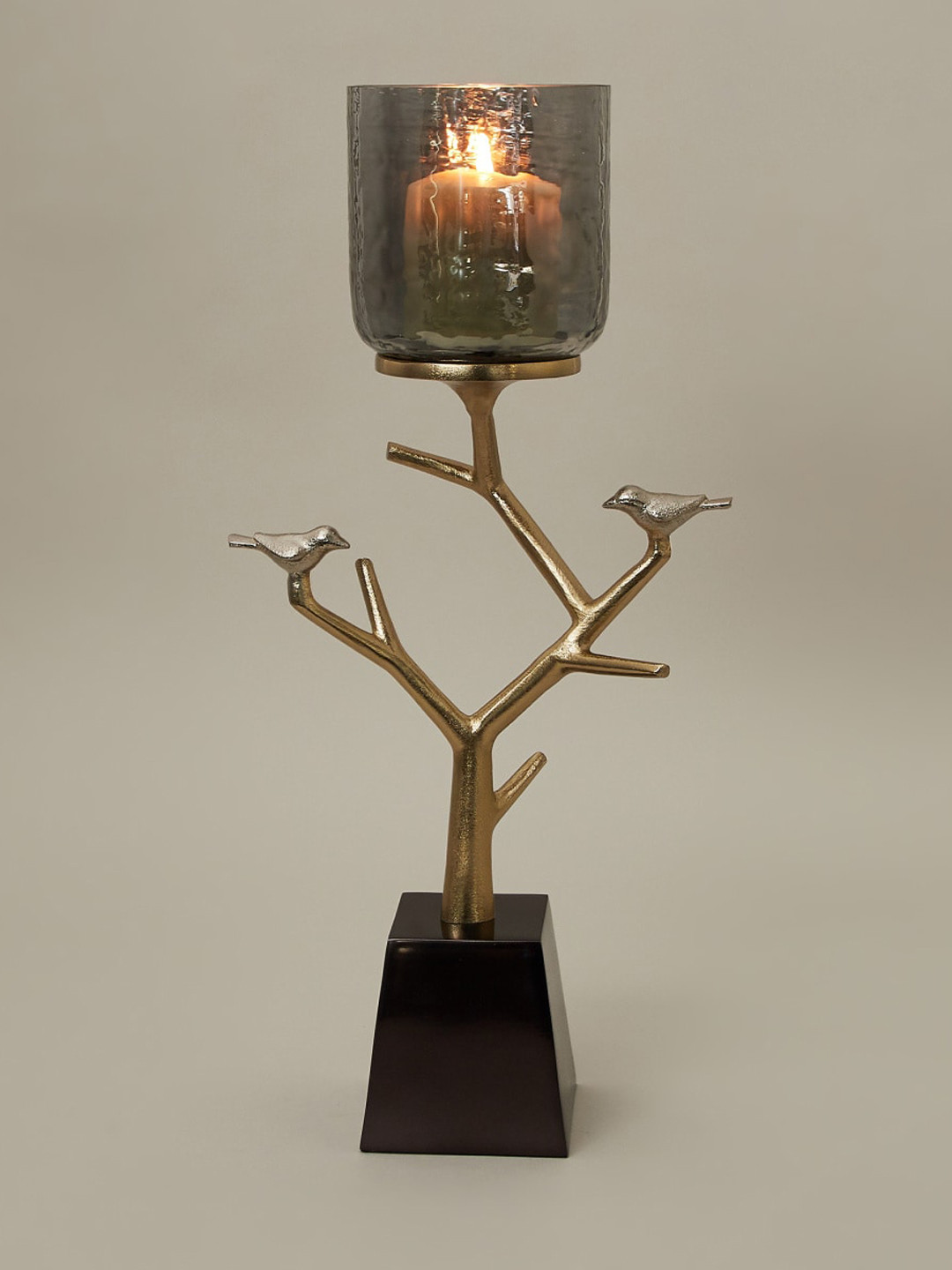 Buy Home Centre Gold Toned Solid Metal Candle Holder Candle Holders