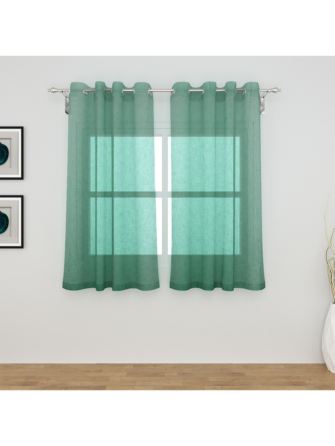 Buy Home Centre Green Set Of 2 Window Curtains Curtains And Sheers for Unisex 17699428 Myntra