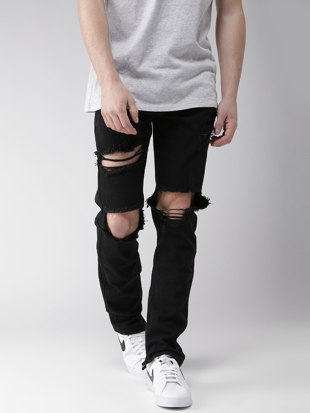 highly distressed jeans