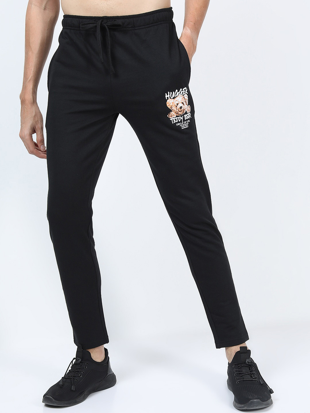 Buy HIGHLANDER Men Black Solid Slim Fit Track Pants Track Pants for