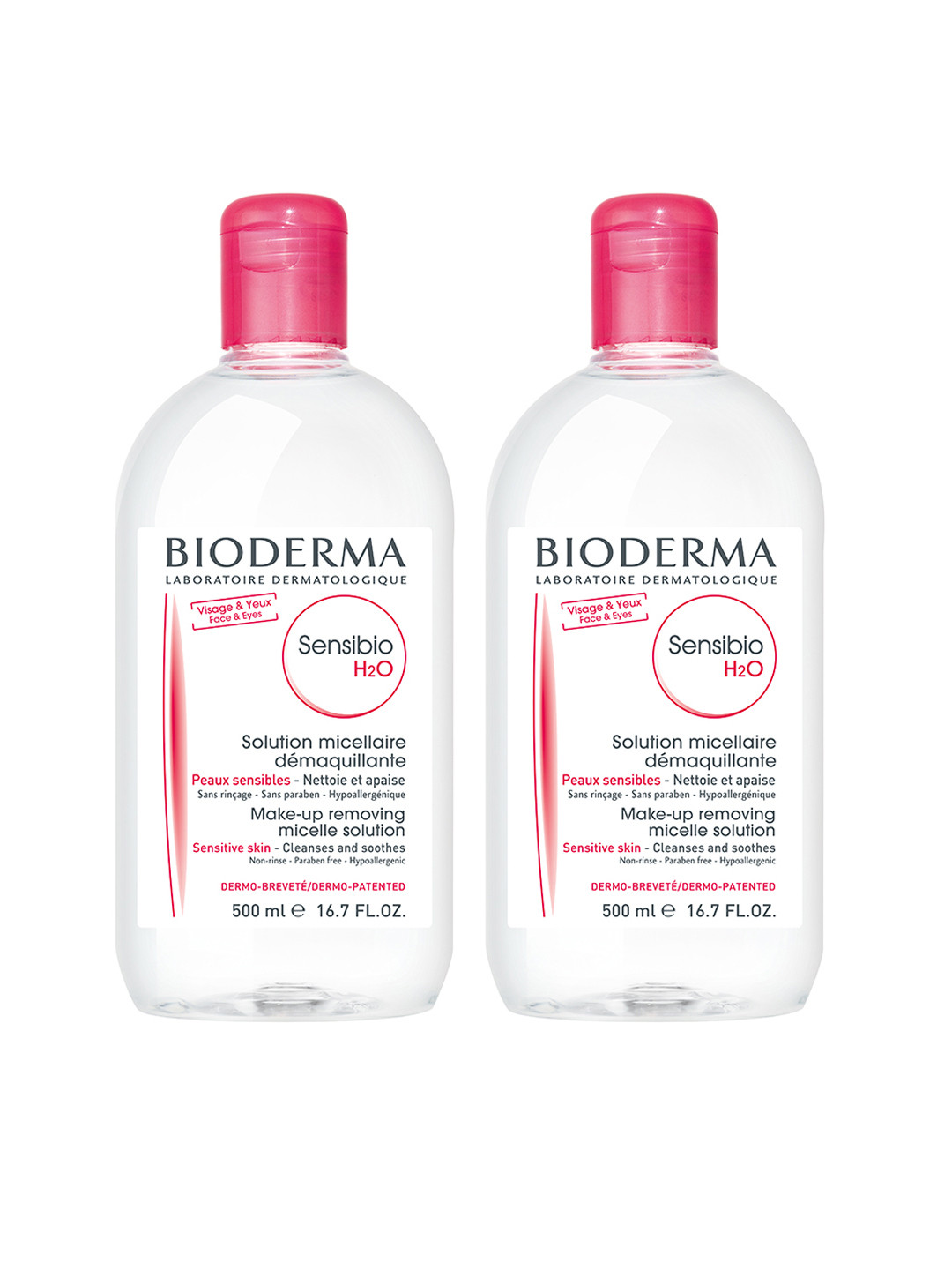Buy BIODERMA Set Of 2 Sensibio H2O Makeup Remover & Cleanser 500 Ml