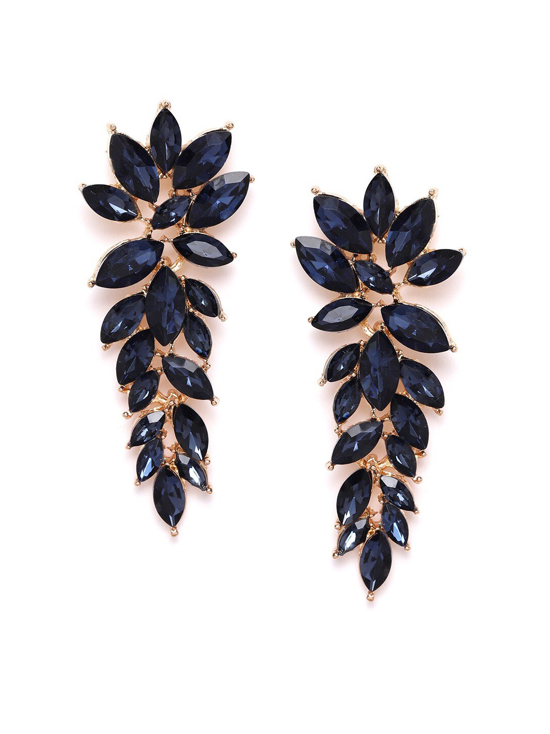 Buy YouBella Women Navy Blue Drop Earrings Earrings for Women