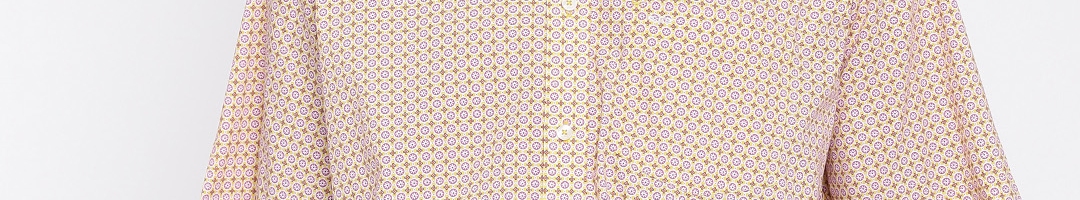 Buy ColorPlus Men Yellow & Purple Printed Casual Shirt - Shirts for Men ...