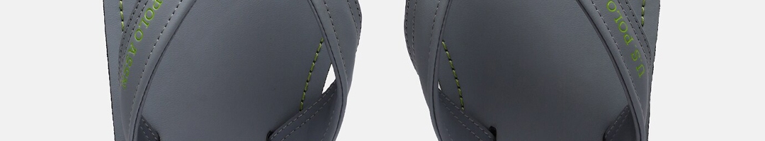 Buy U S Polo Assn Men Grey & Green Comfort Sandals - Sandals for Men ...