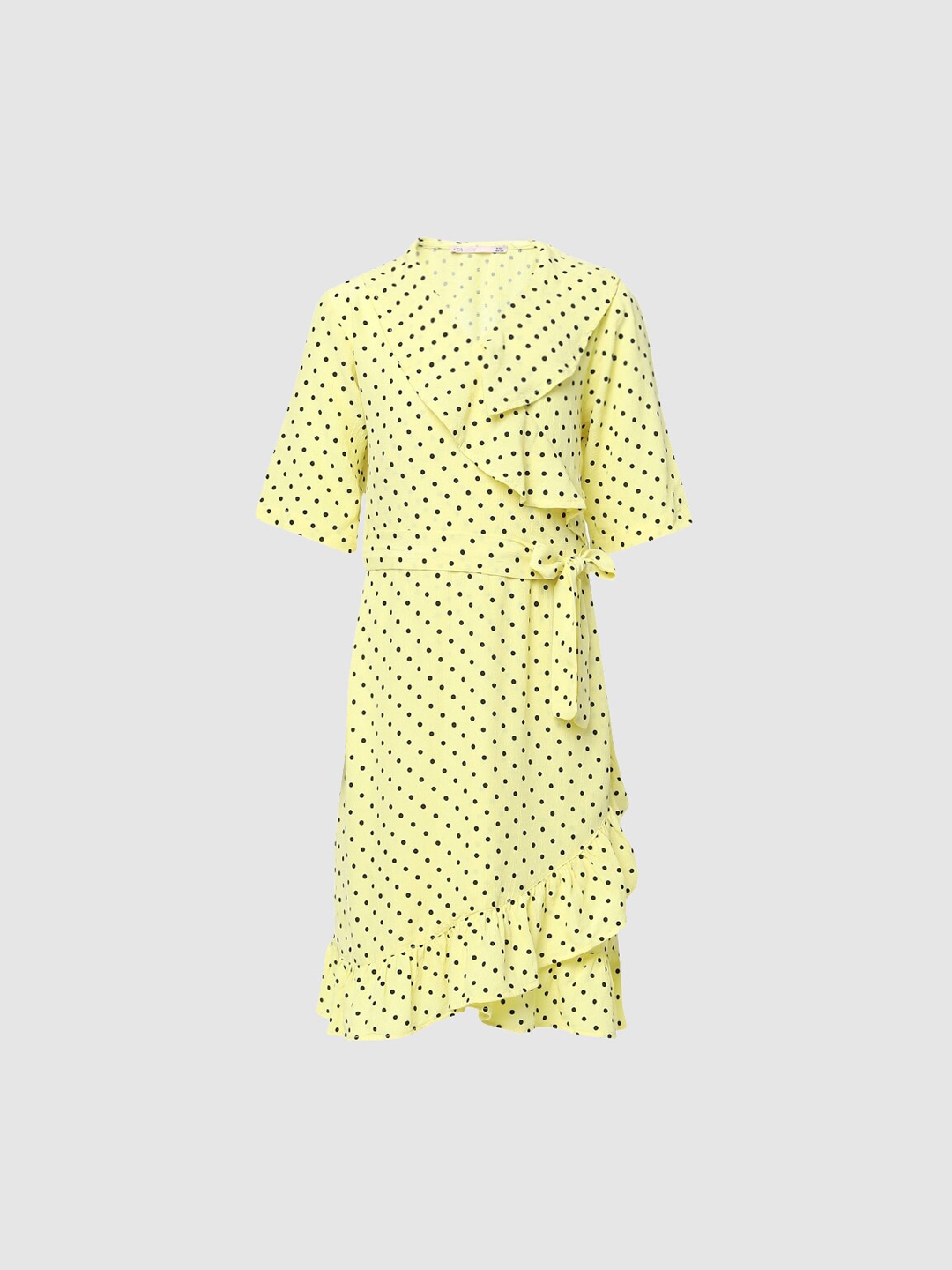 Buy KIDS ONLY Girls Yellow Polka Dot Printed A Line Dress - Dresses for ...
