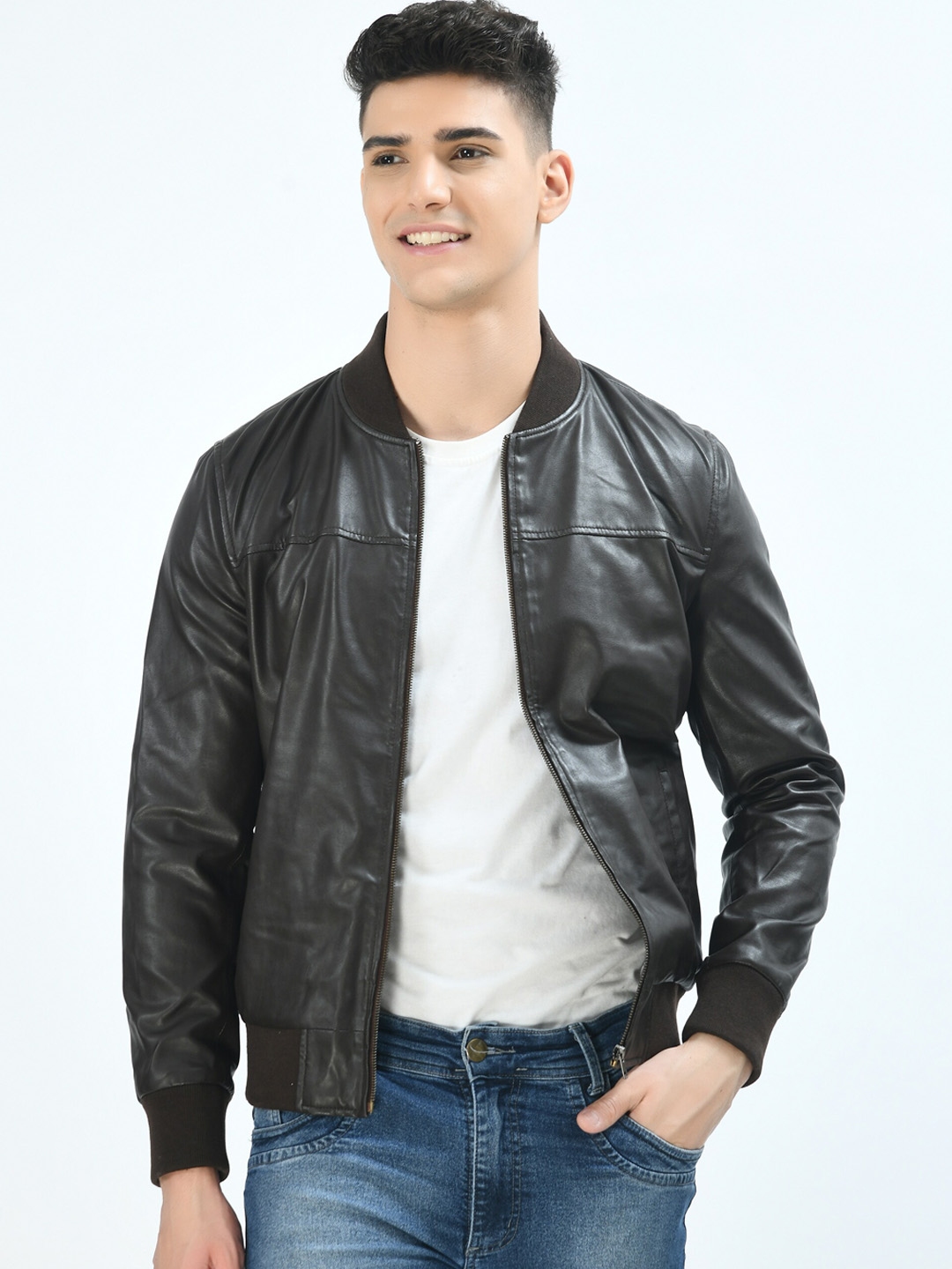 Buy Pactorn Men Brown Leather Jacket - Jackets for Men 17719310 | Myntra