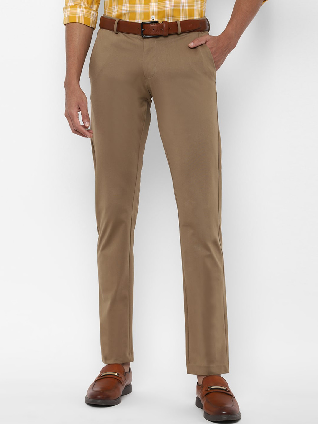 Buy Allen Solly Men Brown Slim Fit Trousers Trousers for Men 17720062