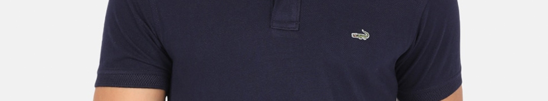 Buy Crocodile Men Navy Blue Polo Collar Slim Fit T Shirt - Tshirts for ...