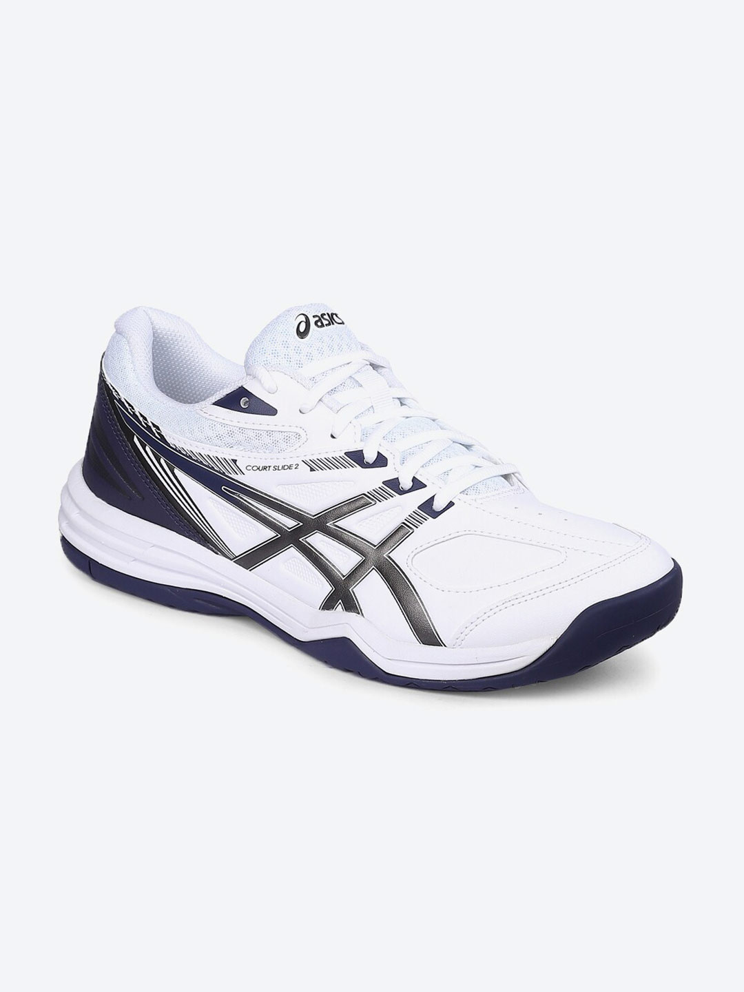Buy ASICS Men White & Black Tennis Court Slide 2 Non Marking Shoes Sports Shoes for Men