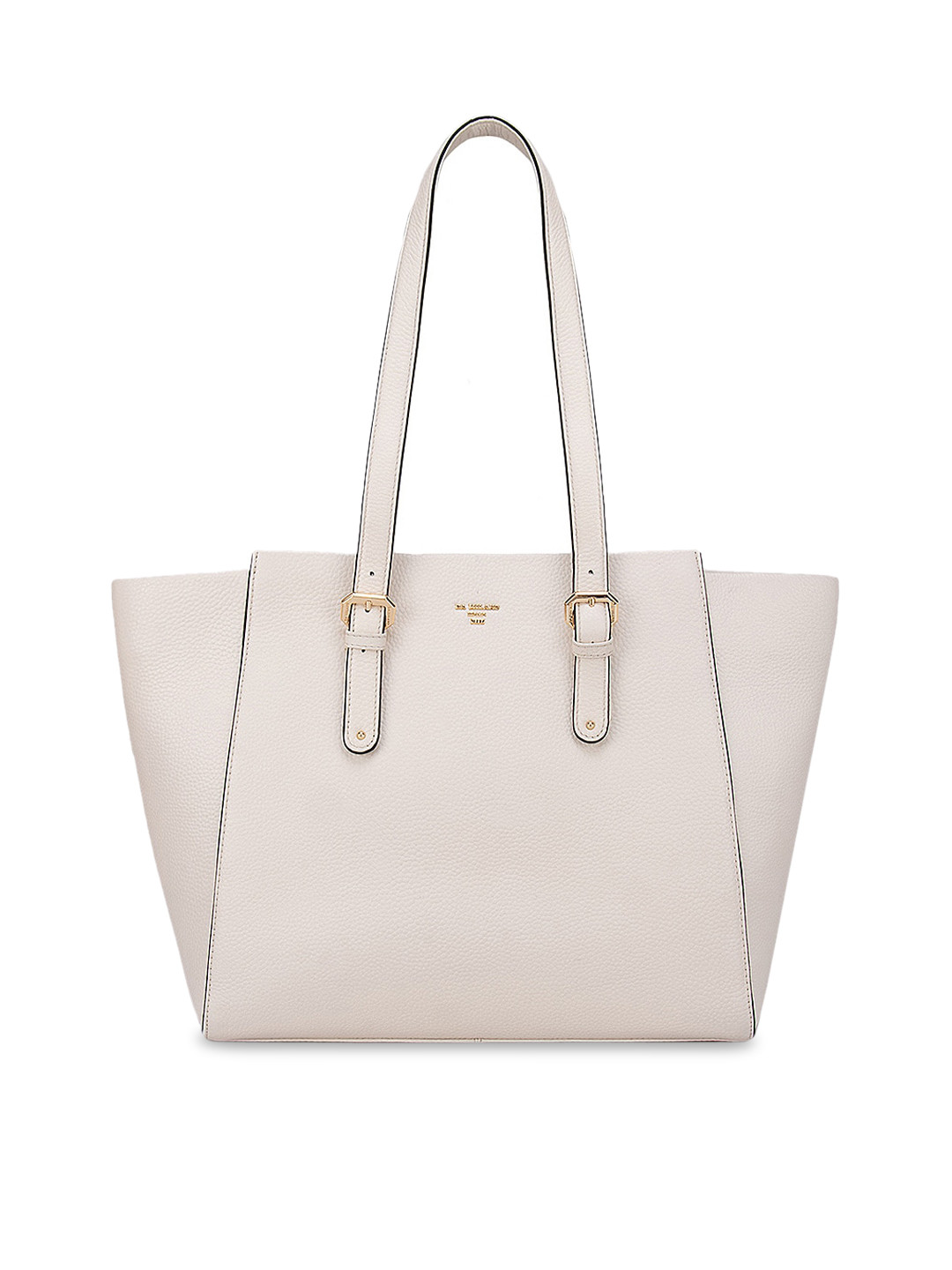 Buy Da Milano Off White Solid Leather Swagger Shoulder Bag Handbags