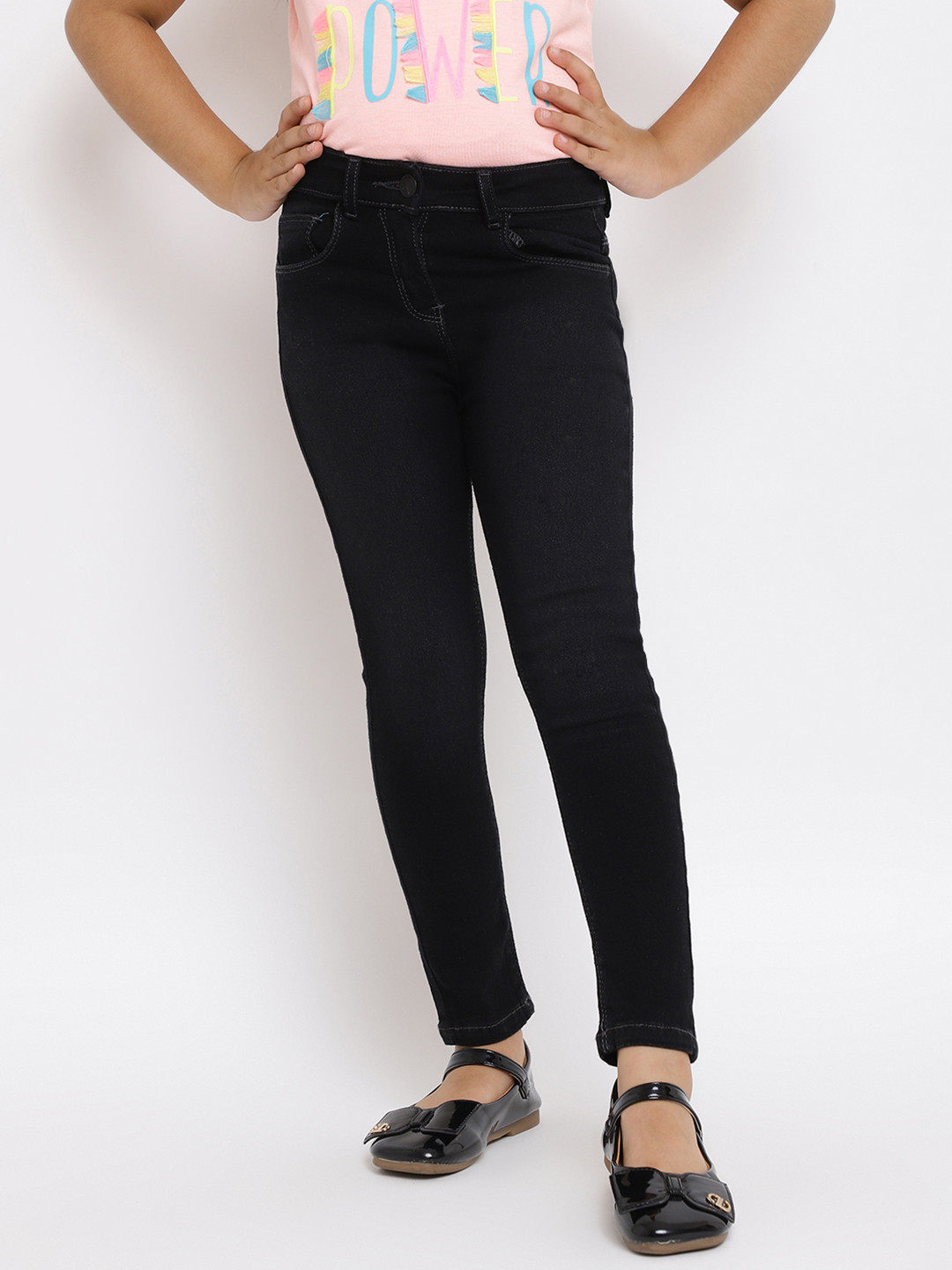 Buy TALES & STORIES Girls Black Slim Fit Stretchable Jeans Jeans for Girls 17734624 Myntra