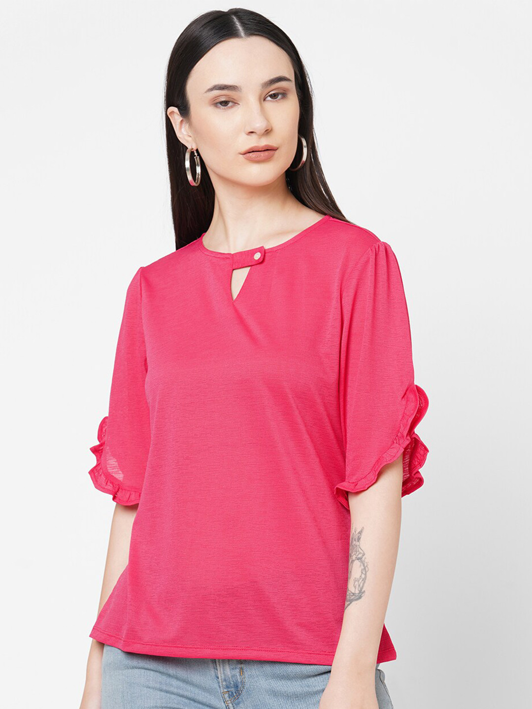 Buy 109F Women Pink Solid Top Tops for Women 17736516 Myntra