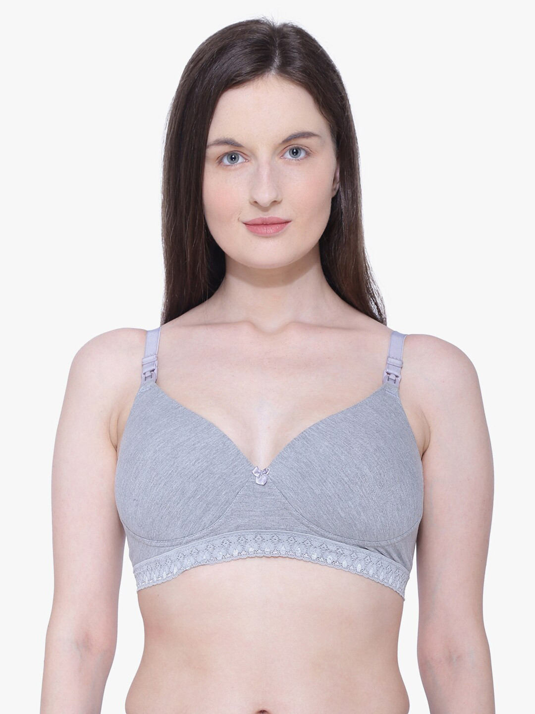 Buy Anoma Grey Bra Lightly Padded Maternity Bra Bra for Women