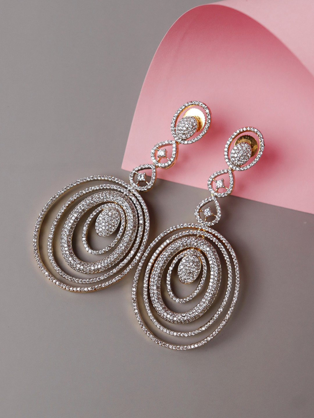 Buy CURIO COTTAGE White Contemporary Drop Earrings Earrings for Women