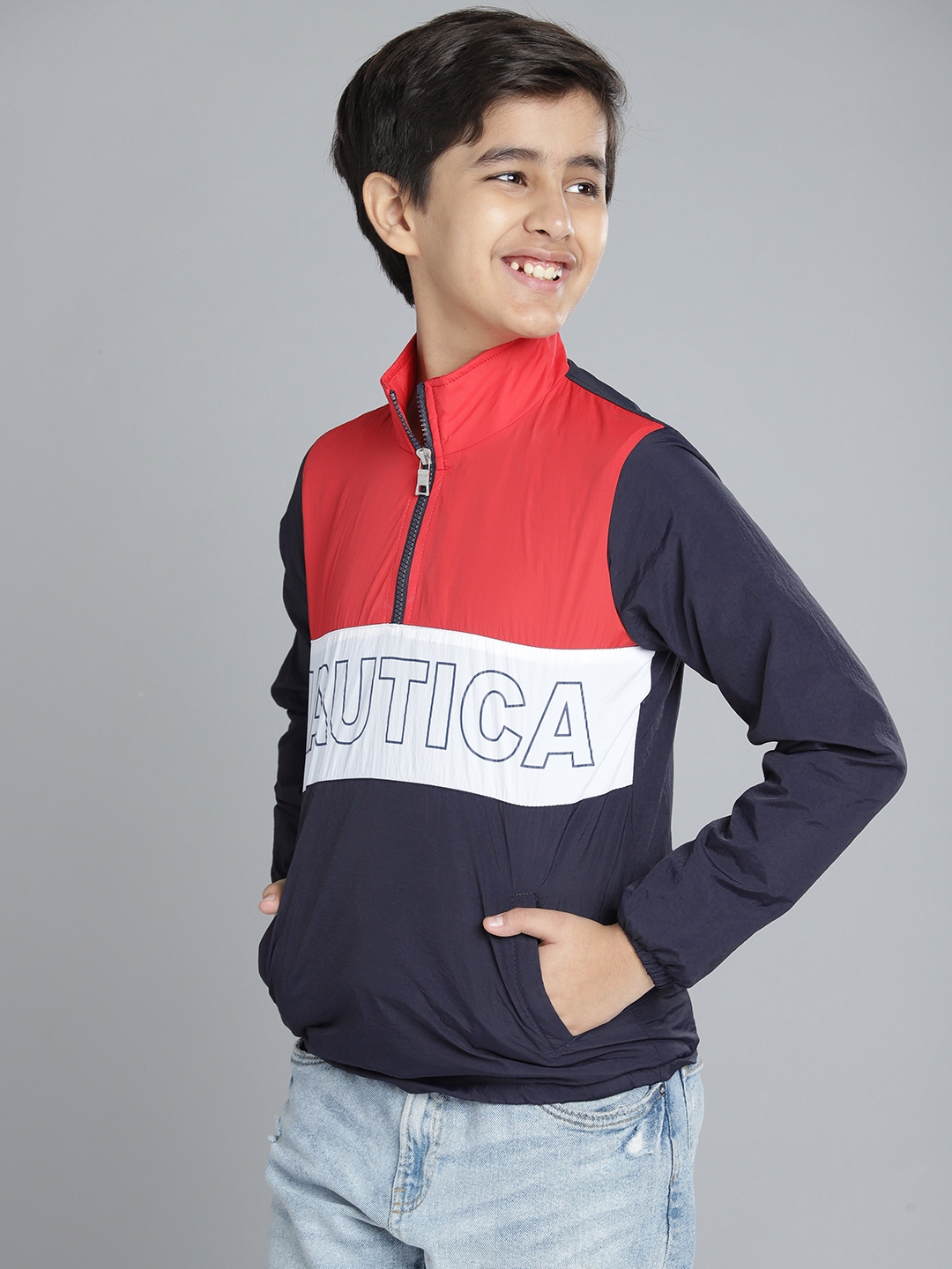 buy-nautica-boys-navy-blue-red-colourblocked-mock-collar-tailored