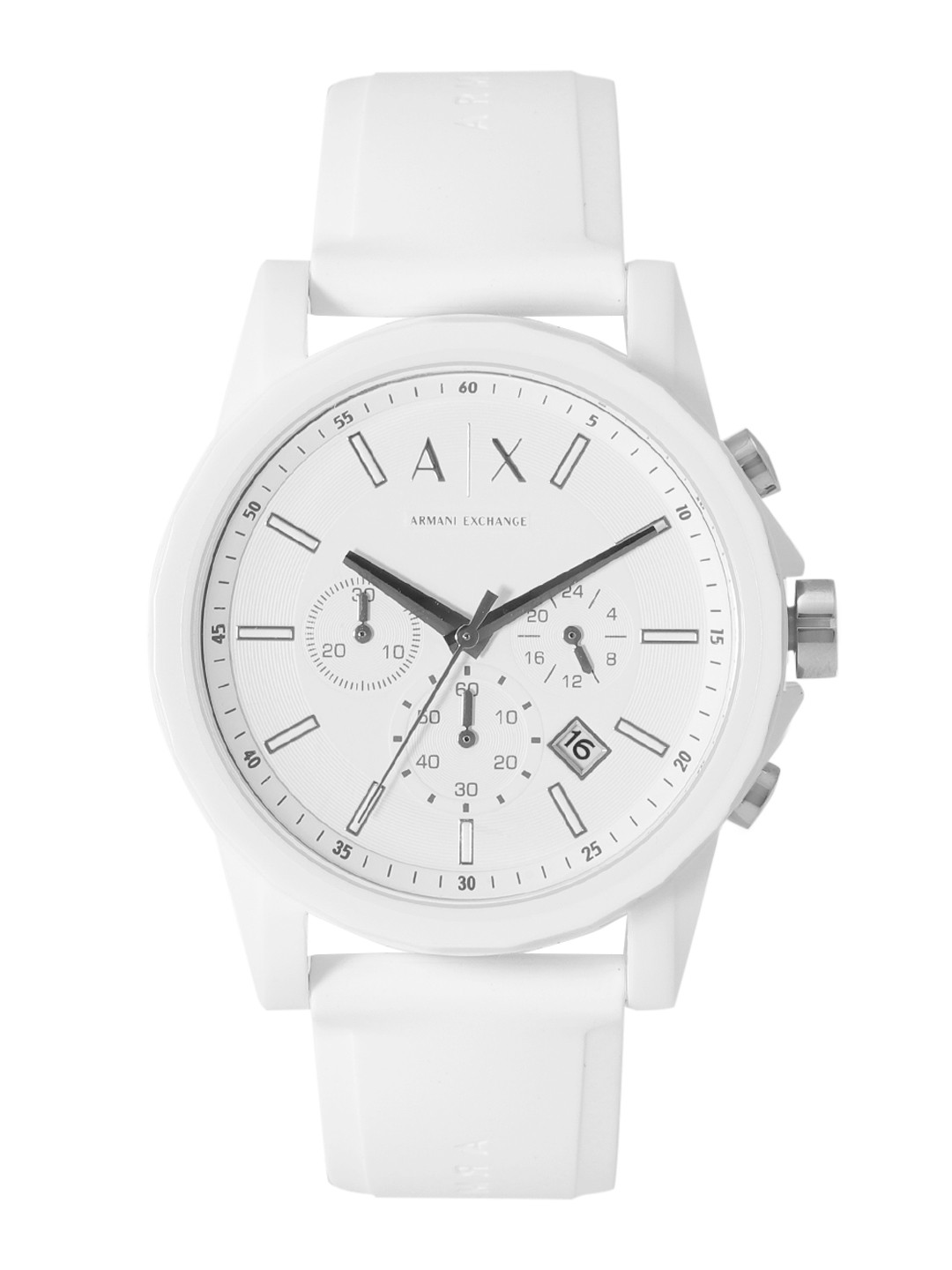 Buy Armani Exchange Men White Dial & Straps Analogue Watch AX1325 ...