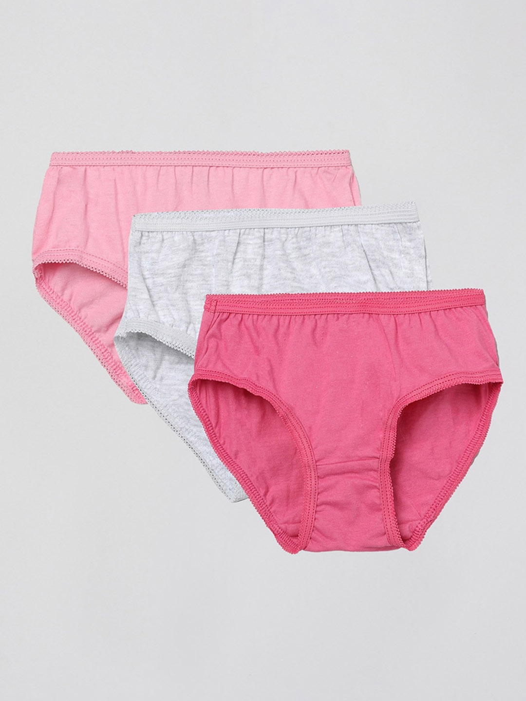 Buy Max Girls Pack Of 3 Assorted Cotton Basic Briefs - Briefs for Girls ...