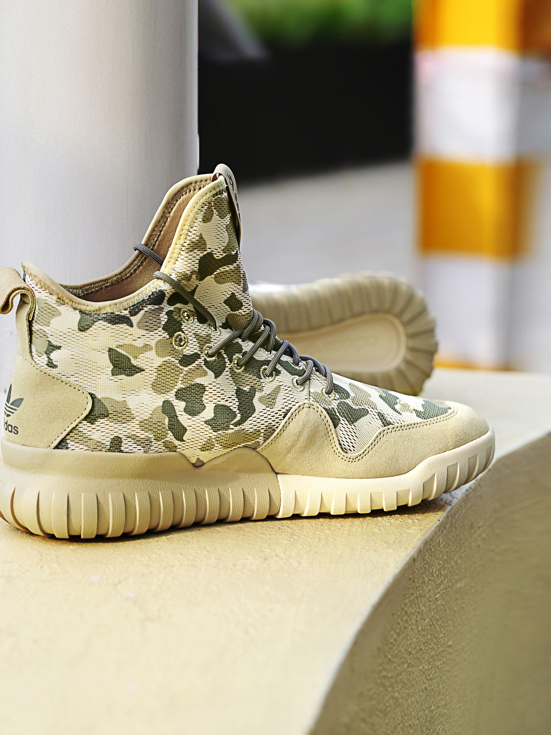 Buy ADIDAS Originals Men Beige Camouflage Print TUBULAR X