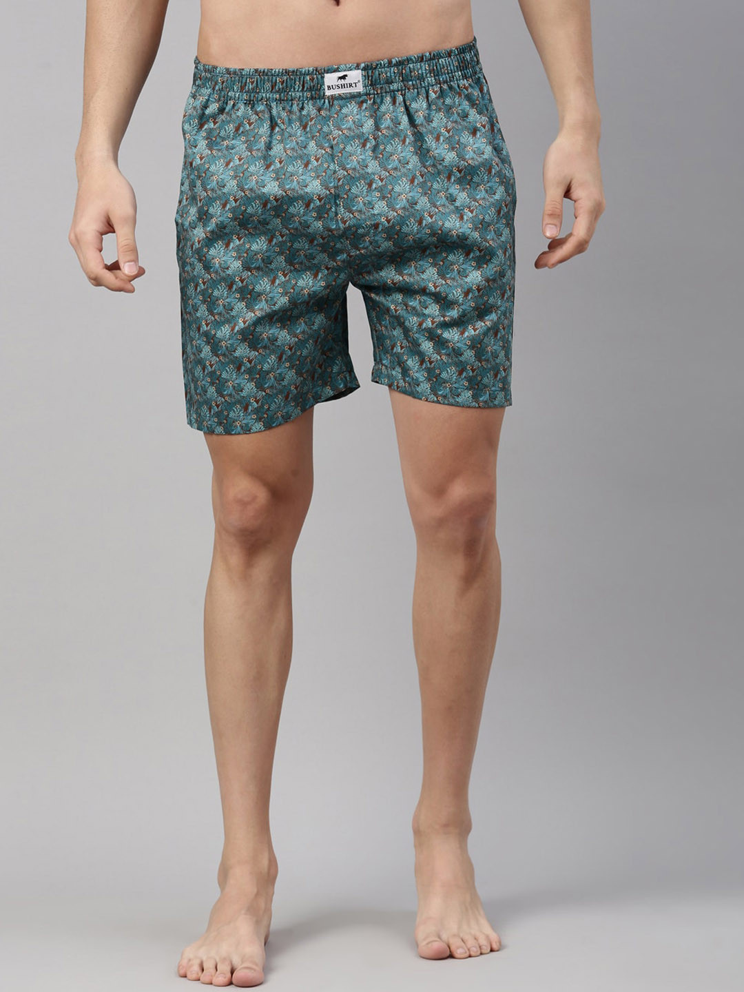 Buy Bushirt Men Blue Printed Pure Cotton Boxers Boxers for Men