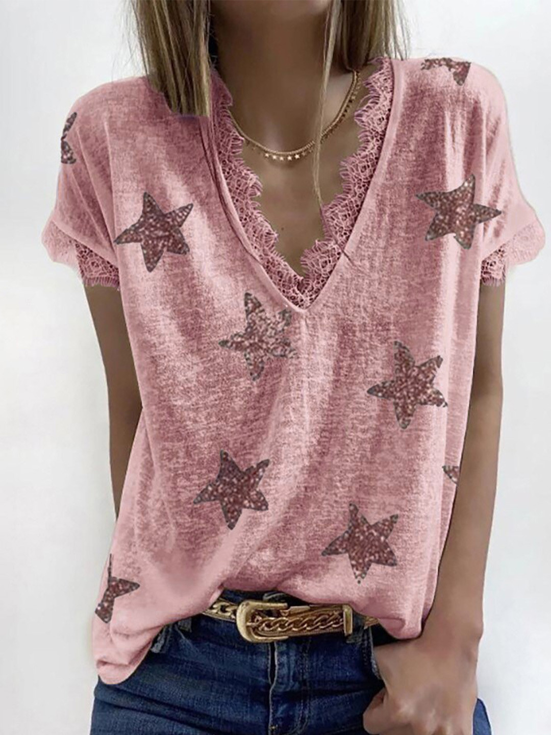 Buy La Aimee Peach Coloured Floral Print Top Tops for Women 17763866