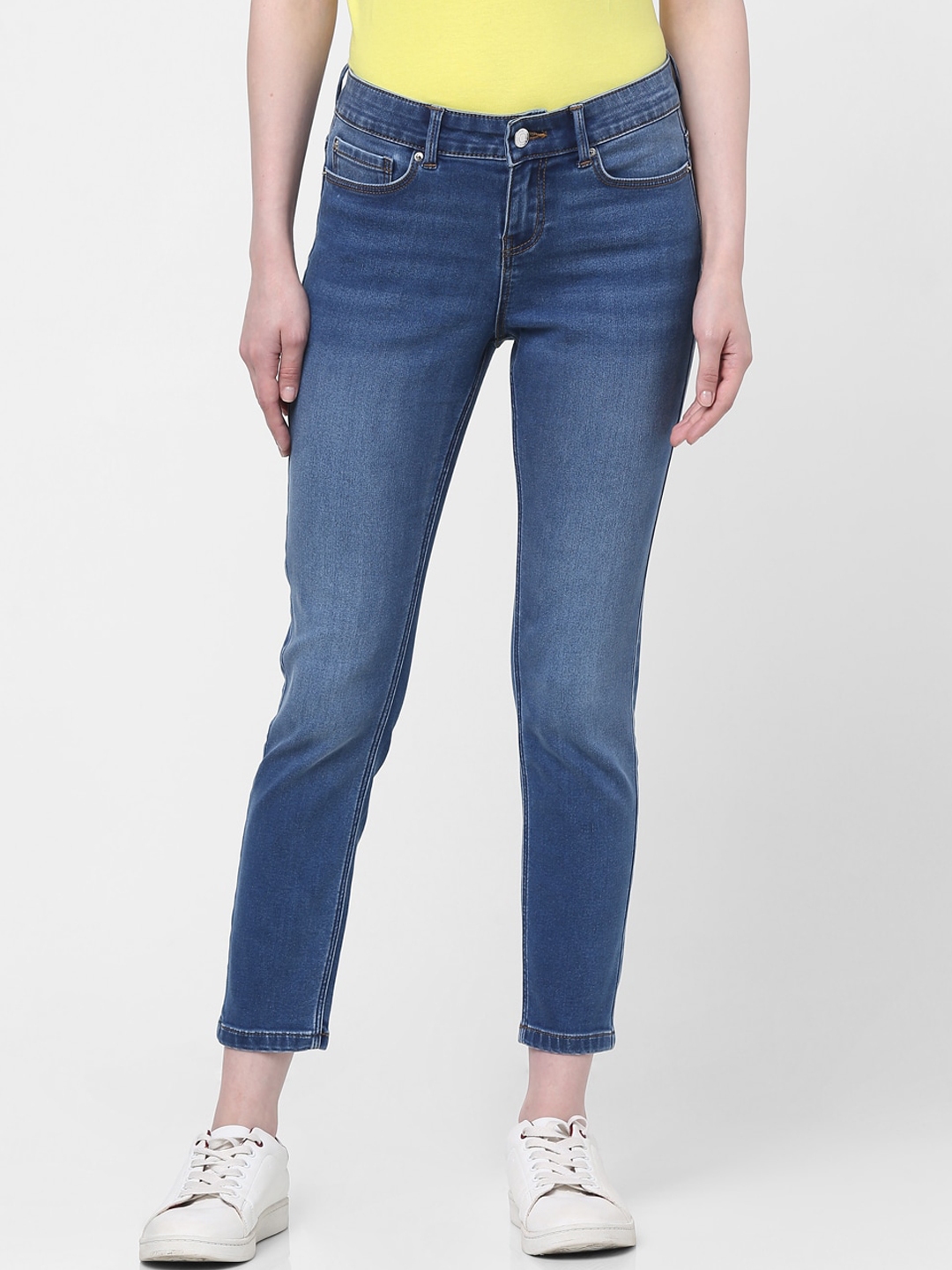 Buy Vero Moda Women Blue Skinny Fit Light Fade Jeans - Jeans for Women ...