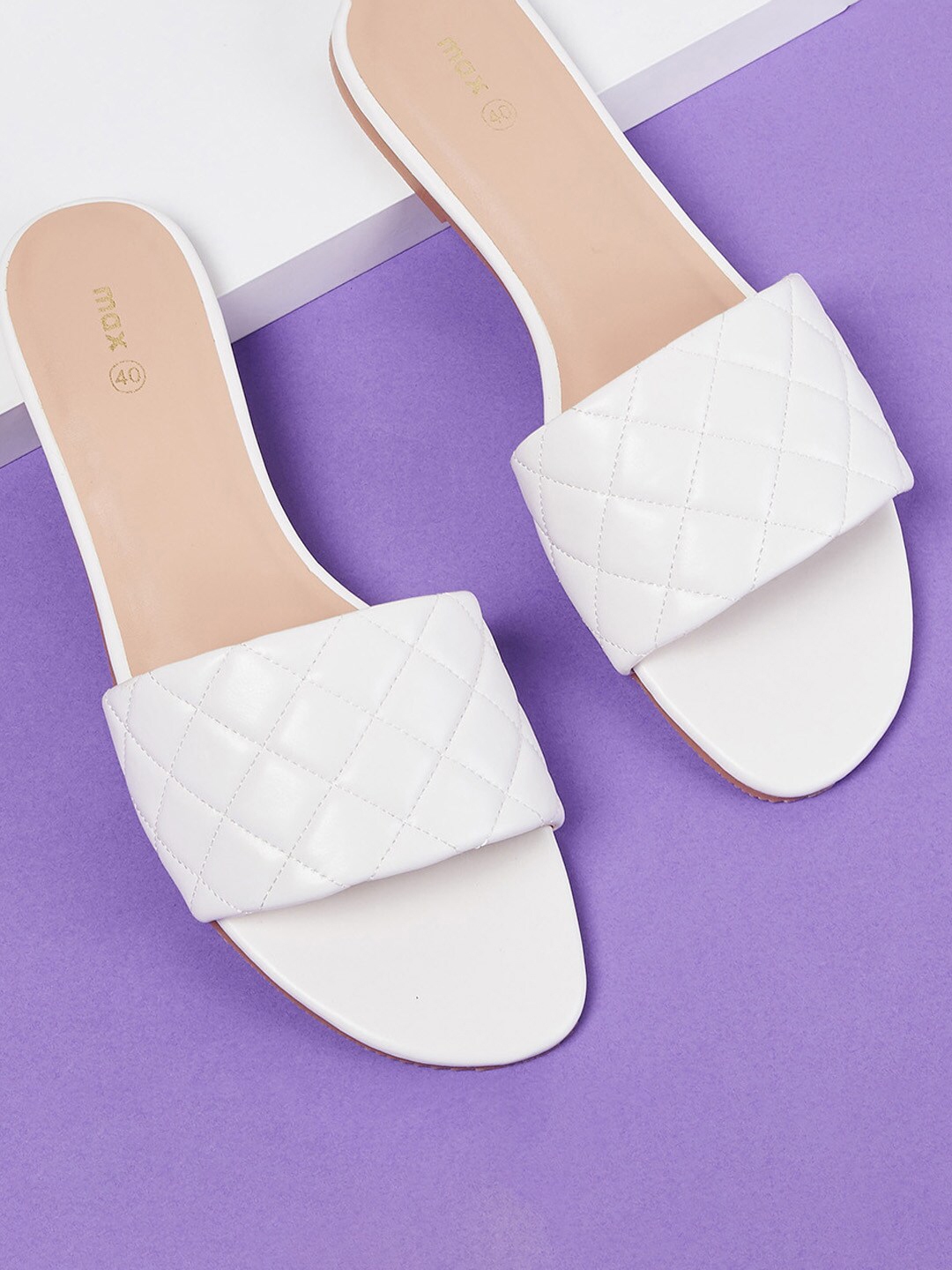 Buy Max Women White Slip Ons - Flip Flops for Women 17764314 | Myntra
