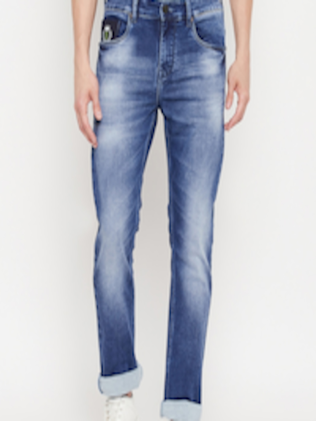 Buy Duke Men Blue Slim Fit Heavy Fade Stretchable Jeans - Jeans for Men ...