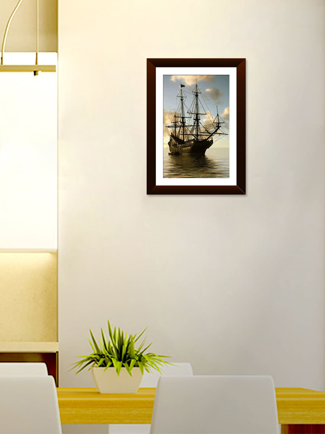 Buy WALLMANTRA Brown & Blue Framed Wall Art Painting Wall Art for Unisex 17767166 Myntra