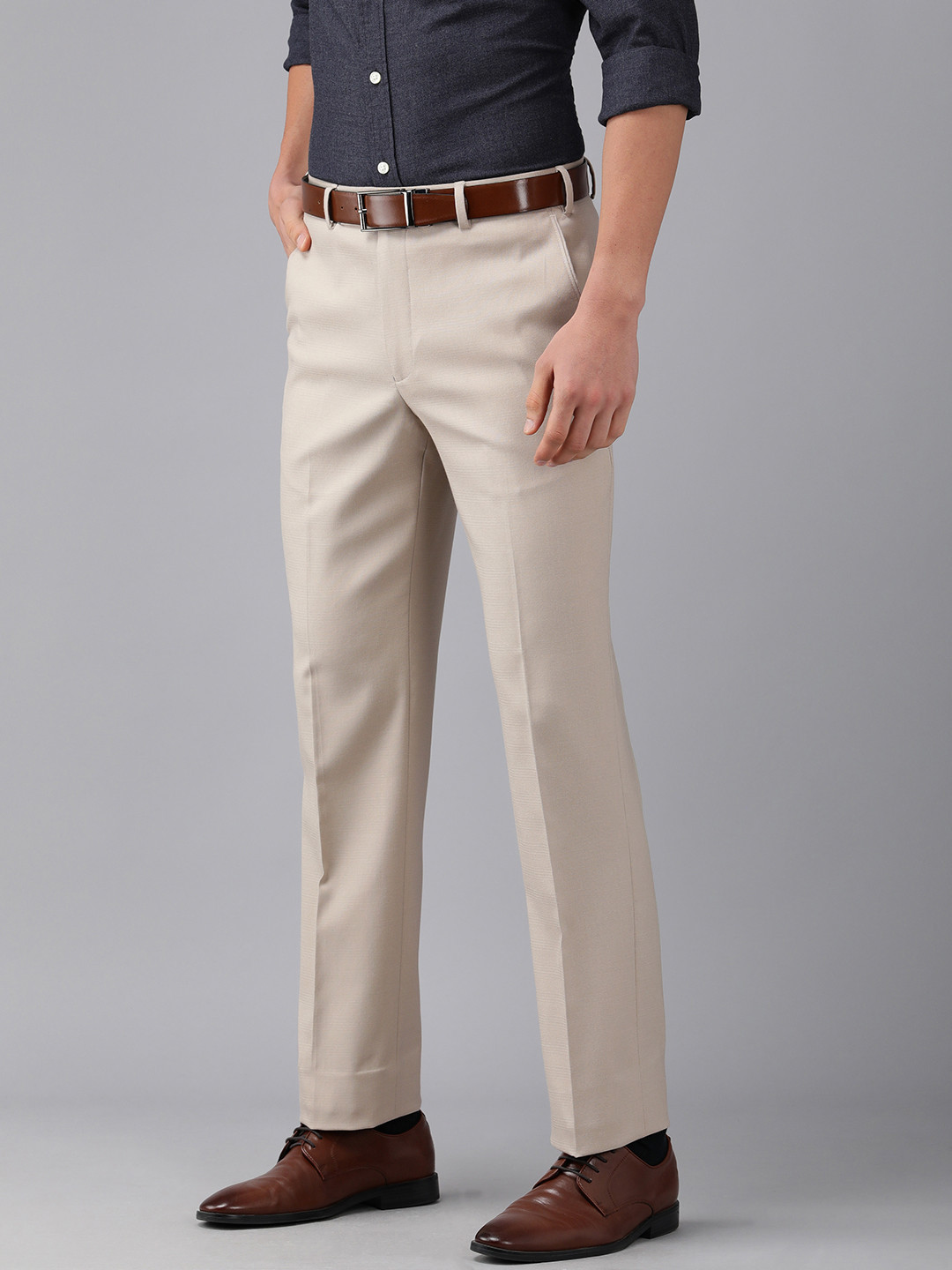 Buy Park Avenue Men Beige Trousers - Trousers for Men 17769310 | Myntra
