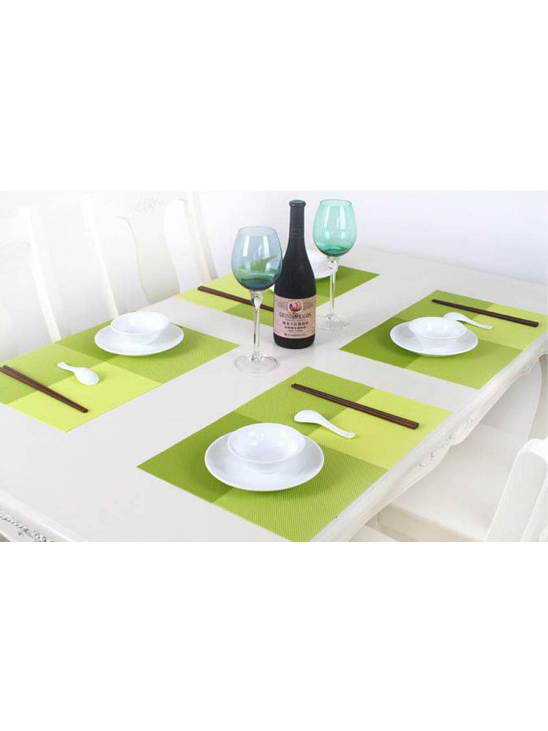 Buy SKYLOFTS Kids Set Of 4 Green Table Placemats Table Placemats for