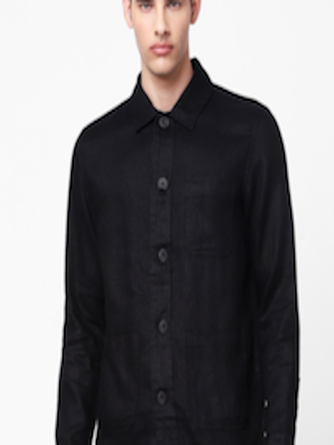 Buy Celio Men Black Solid Regular Fit Casual Shirt - Shirts for Men ...