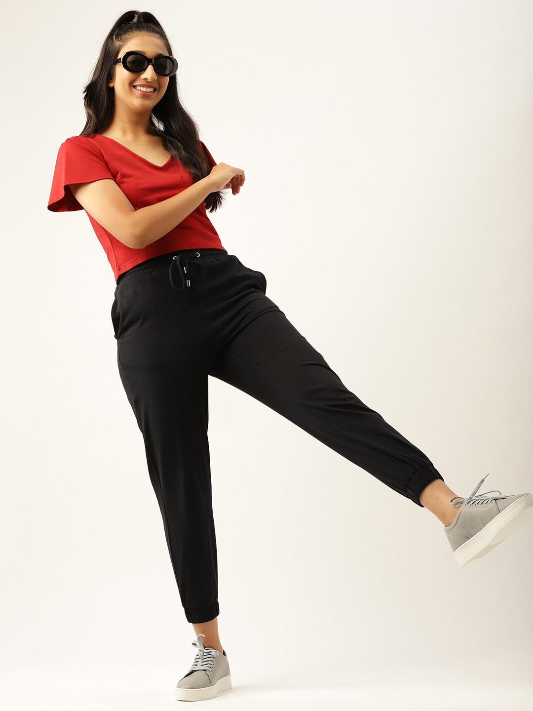 Buy DressBerry Teen Girls Black Solid Cotton Joggers Track Pants for Girls 17773708 Myntra