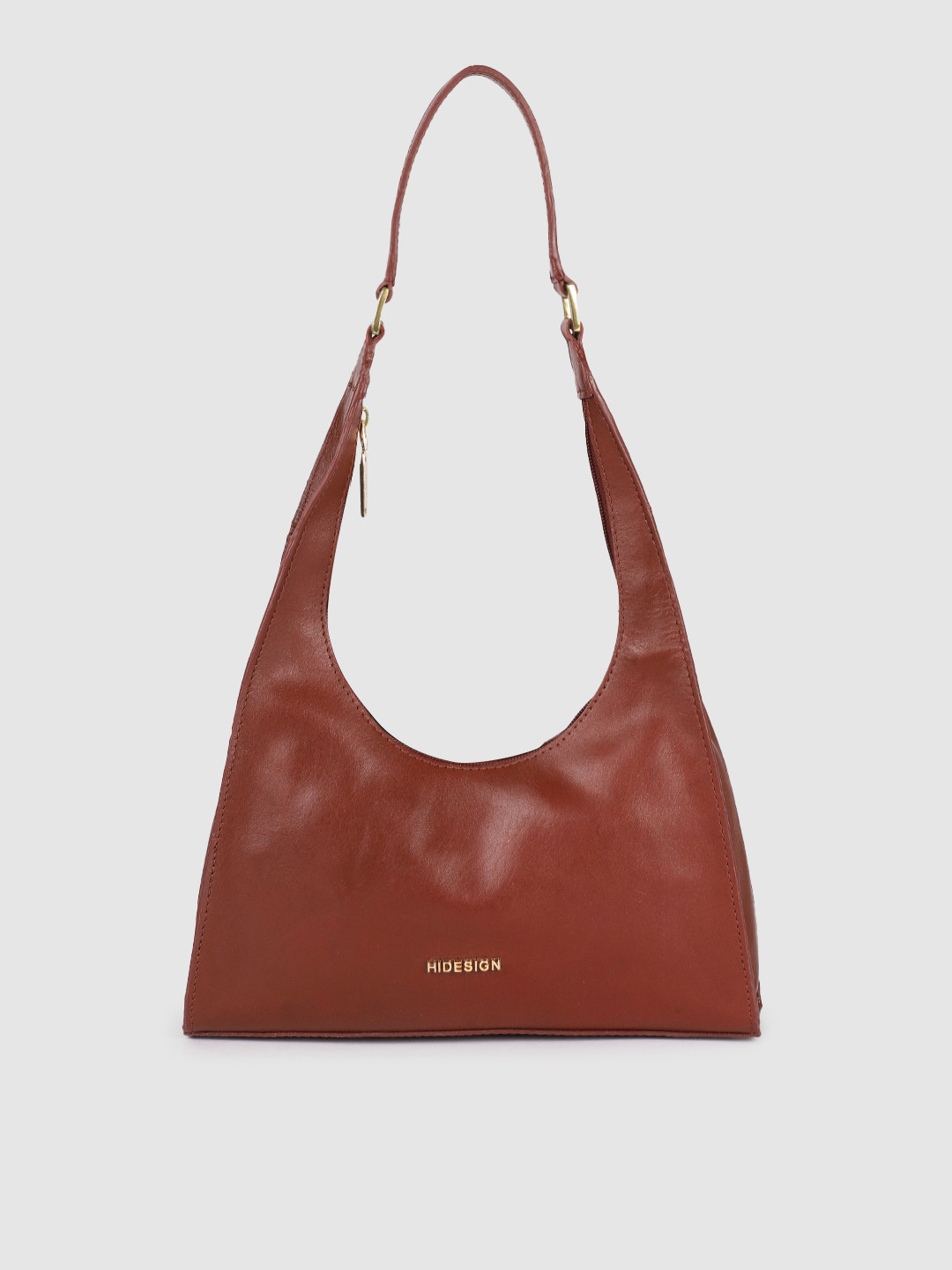 Buy Hidesign Burgundy Leather Structured Shoulder Bag Handbags for