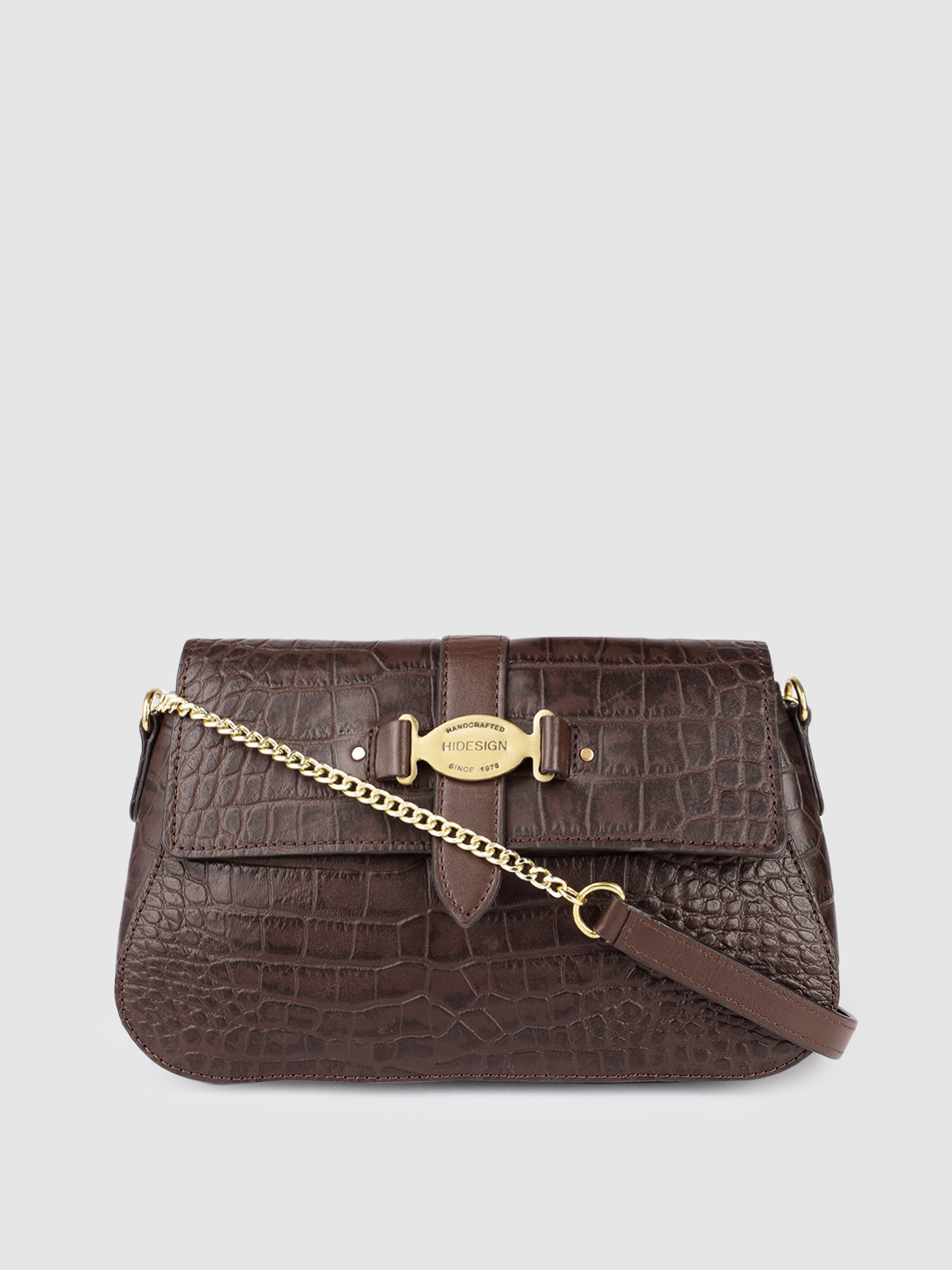 Buy Hidesign Brown Textured Leather Sling Bag Handbags for Women 17774700 Myntra