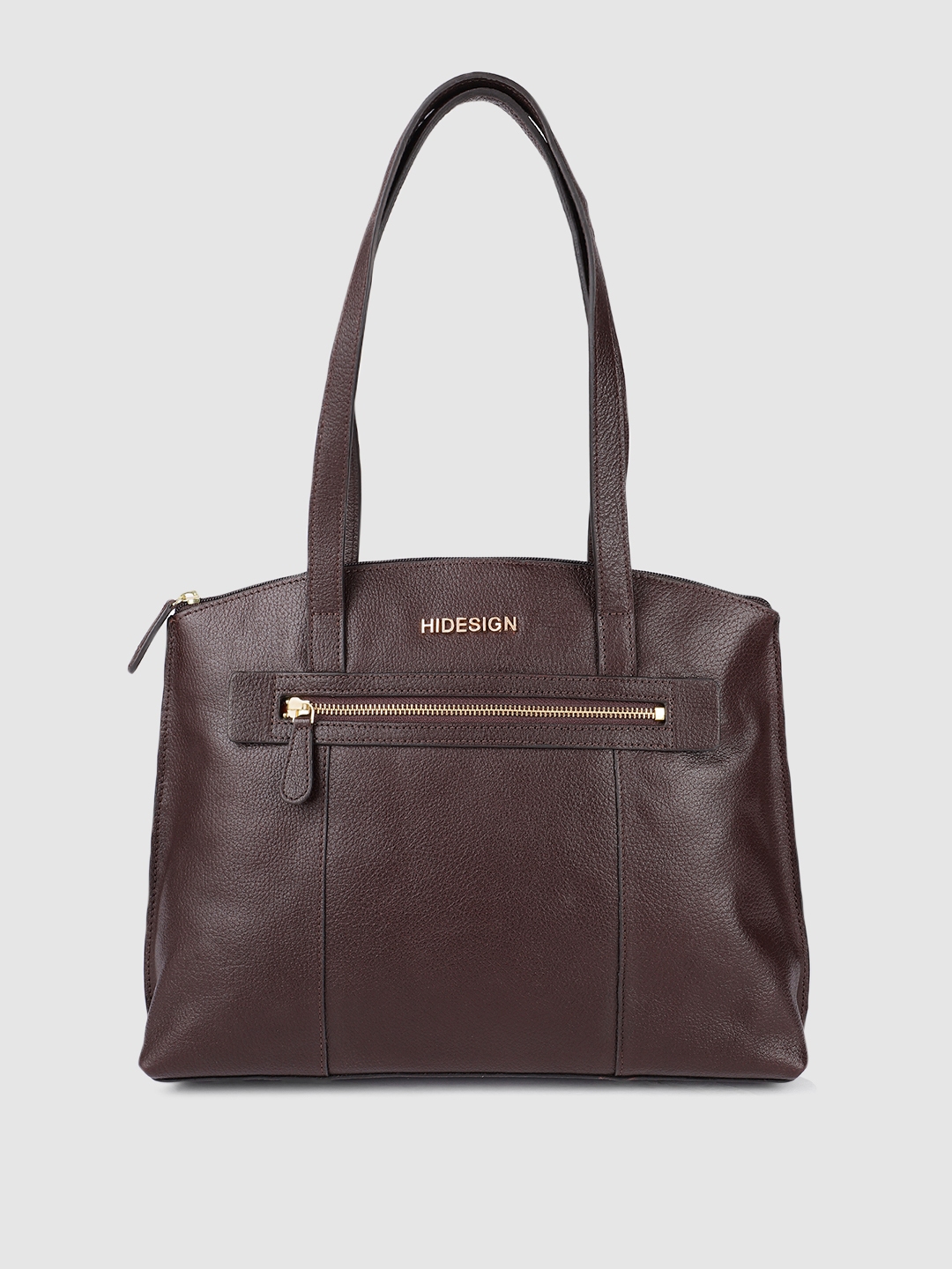 Buy Hidesign Brown Leather Structured Shoulder Bag Handbags for Women