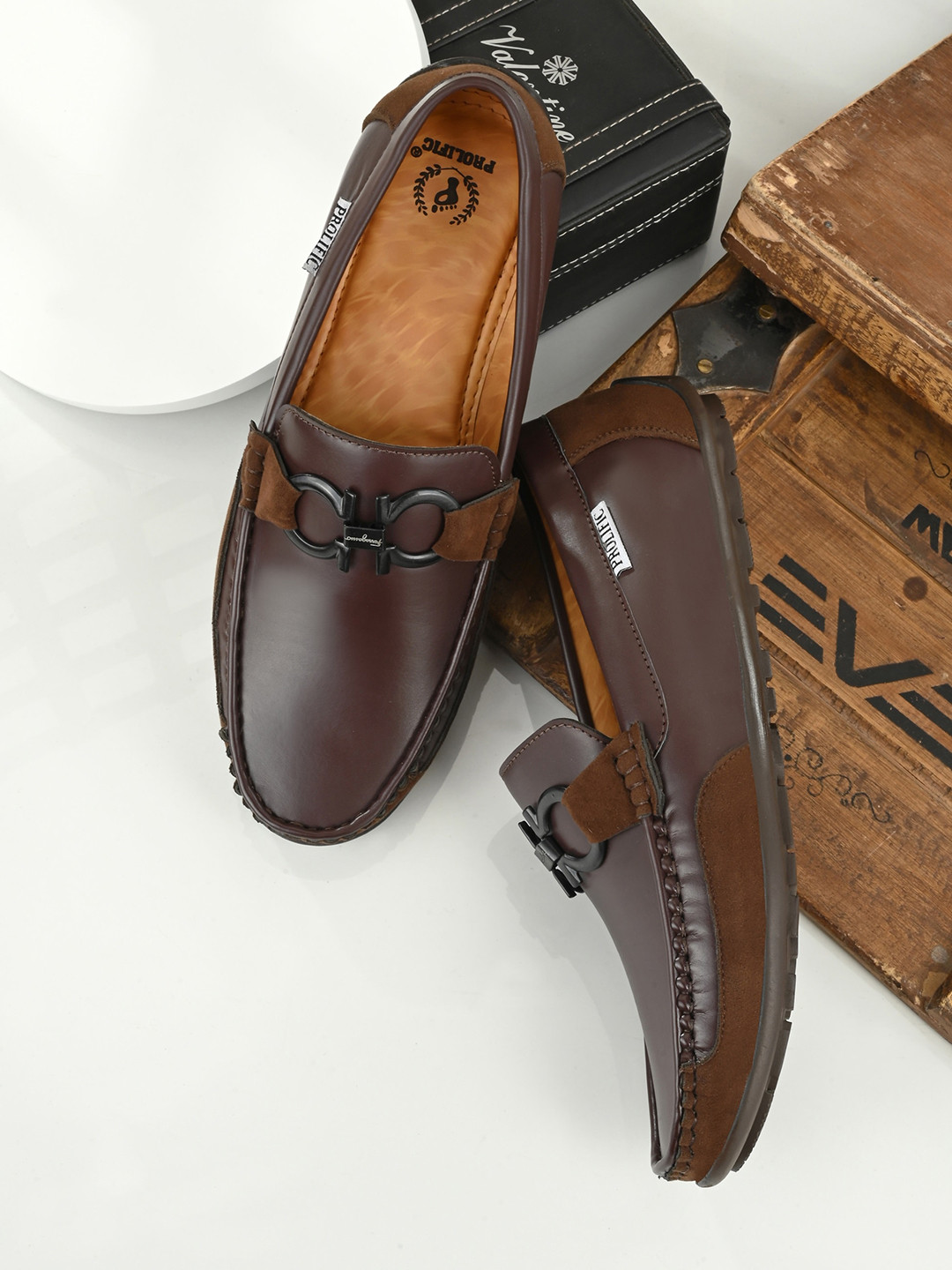 Buy Prolific Men Brown Solid Loafers Casual Shoes for Men 17776944