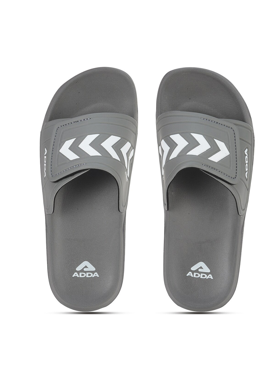 Buy Adda Men Grey & White Rubber Sliders - Flip Flops for Men 17779562 ...