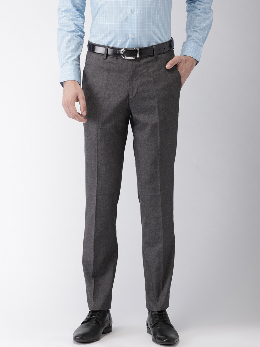 Buy Black Coffee Grey Formal Trousers - Trousers for Men 1778107 | Myntra
