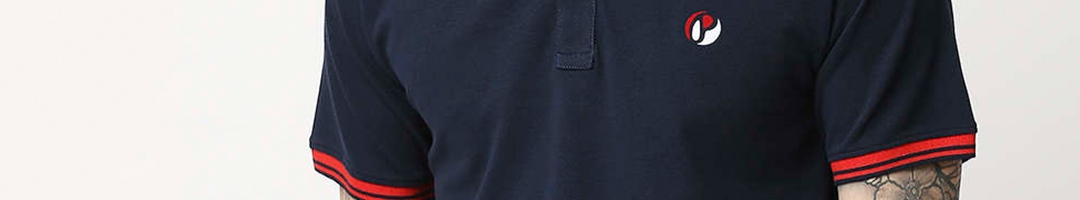Buy Pepe Jeans Men Blue Polo Collar Cotton T Shirt - Tshirts for Men ...