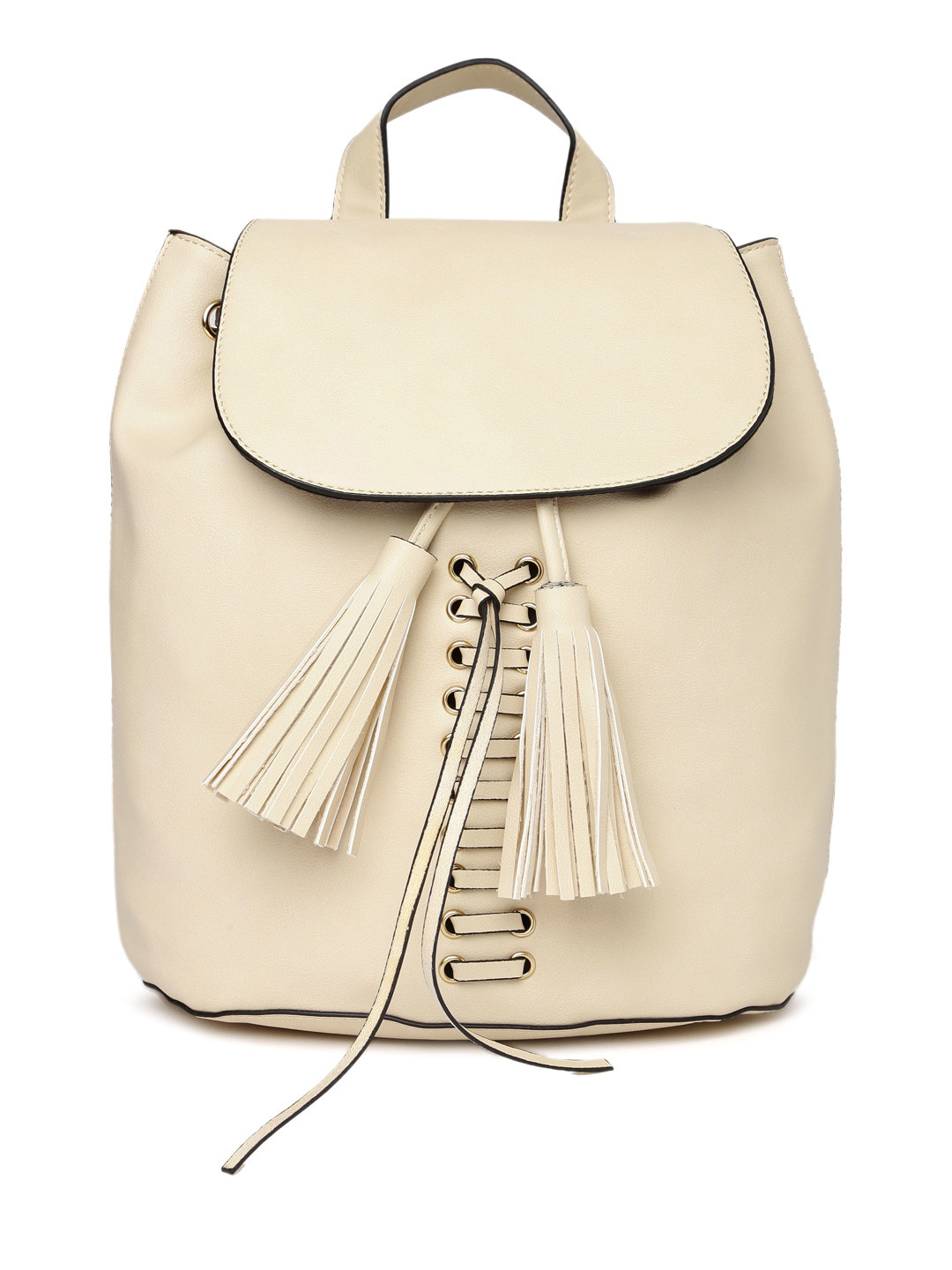 Buy FOREVER 21 Women Cream Coloured Backpack Backpacks for Women